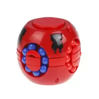 魔方陀螺手指尖旋转陀螺玩具儿童益智类玩具解压神器 魔方陀螺【普通版】红色/一个装