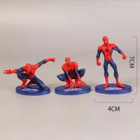动漫蜘蛛手办侠复仇者公仔人偶摆件联盟漫威玩具汽车玩偶模型盒装 随机3款小蜘蛛侠