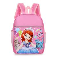 幼儿园书包男女童大中班宝宝可爱卡通男孩小背包儿童恐龙双肩包包 贝贝-卡通苏菲亚-粉色