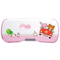95608创意铅笔盒小学生文具盒多功能大容量男女孩儿童铅笔盒 得力95608 粉色.