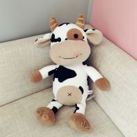 奶牛玩偶毛绒玩具小牛公仔布娃娃睡觉抱枕床上生日礼物牛年吉祥物 奶牛 全长约30cm