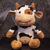 牛年吉祥物公仔可爱奶牛抱枕生肖牛玩偶毛绒玩具小牛牛玩偶布娃娃 哈比牛 30厘米