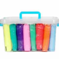 超轻粘土100克g12色太空黏土橡皮泥彩泥24色装儿童玩具 超轻粘土100克12色装送收纳盒