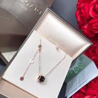 S925纯银宝家小红人陶瓷项链小蛮腰慈善款锁骨链明星学生情人礼物 玫瑰金黑陶瓷款 普通包装