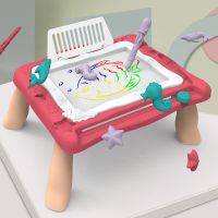 磁力涂鸦板儿童彩色画画板宝宝玩具婴儿3写字板幼儿磁性笔1-2岁 曼鲨红(标配)