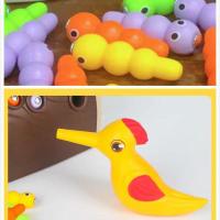 宝宝益智啄木鸟捉虫婴儿玩具吃虫子智力开发12-3岁宝宝钓鱼打地鼠 大鸟+12虫子