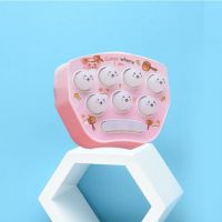 迷你打地鼠儿童掌上练手速游戏机带灯光音乐益智玩具幼儿园小礼物 [粉色]掌上打地鼠带电池