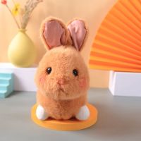 唱歌跳舞学说话的兔子复读玩偶儿童电动毛绒玩具智能早教安抚宝宝 棕色 遥控充电款[送手提袋]