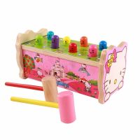 木质打地鼠玩具0幼儿童益智力婴儿1一2岁半3男孩女孩宝宝敲打大号 彩色打地鼠