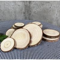 原木片年轮diy圆木片背景墙木桩小圆实木头幼儿园手工手绘画材料 直径4-5cm厚1cm20片