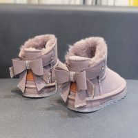 儿童雪地靴女童2020年冬季新款加绒加厚保暖皮毛一体防滑防水靴子 粉色 收藏关注领优惠