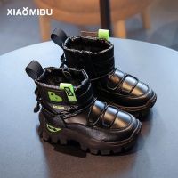 女童雪地靴2020年新款冬季男童棉鞋加绒加厚中大童雪地棉儿童棉靴 黑色 26 内长16.6cm