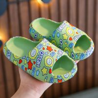 儿童拖鞋夏季男童小孩居家用室内女童亲子宝宝洗澡防滑软底凉拖鞋[3月13日发完] 003印刷/绿色 170码内长16CM约