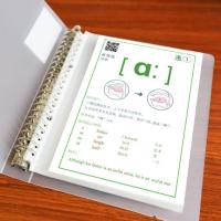 图解新版48个英语国际音标卡片 零基础入门自学点读发音拼读教具 活页袋+文件夹