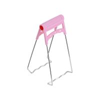 防烫夹取碗取盘提盘器盘子砂锅蒸菜夹子不锈钢防滑家用出夹碗器 粉色提盘夹