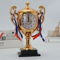 学生闹钟创意复古奖杯闹钟儿童学生卧室床头定时闹钟台钟摆件礼物[4月4日发完] RP012奖杯闹钟-金色