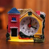 小号城堡闹钟别墅仿古闹钟创意闹钟桌面时钟艺术建筑简约桌面摆 A款