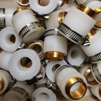 M22万能接头 家用净水器起泡器电热水器水龙头过滤器细丝万用接口 白色1个