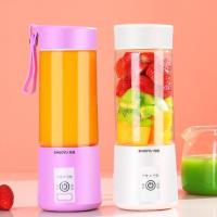 便携式榨汁机家用迷你小型榨汁杯学生多功能水果充电式电动果汁机 颜色随机(无赠品) 2刀头塑料杯身小动力限打软水果无赠品