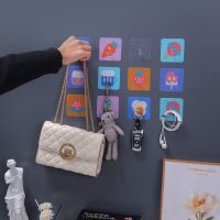 8个装挂钩无痕粘钩热气球挂壁挂包领带门后衣帽钩趣味装饰挂钩 卡通水晶挂钩6个[图案随机]