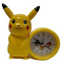 创意卡通笔筒小闹钟可爱小丘丘闹钟学生儿童床头钟学生定时小闹钟 比卡丘普通跳秒闹钟