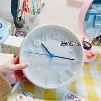 DIY可爱小挂钟创意卡通挂墙儿童钟表卧室表客厅家用涂鸦ins风时钟 静音挂钟+电池+无痕钉