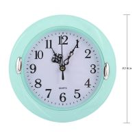 现代简约挂钟客厅表个性创意时钟大气北欧挂表时尚石英钟家用壁钟 [简款蓝色约18cm]赠电池挂钩