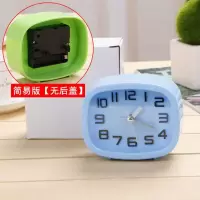 创意简约卡通米奇小闹钟迷你学生可爱韩版儿童卧室床头小型台钟 方形版 无后盖[颜色随机]