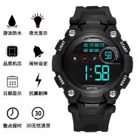 闹钟电子表男青少年夜光数字跑步运动表中小学生防水表韩版高中女 8560黑色（升级版）
