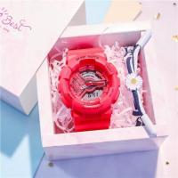 杨紫同款手表女ins风独角兽电子表初中学生简约气质运动防水夜光 大红 自用款(单个手表)(收藏店铺送电池)