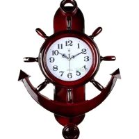 挂钟欧式摇摆个性创意家用挂钟简约时尚客厅挂钟家居静音表 2863古红色