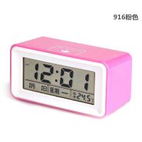 电子表挂钟LED数码时钟数字壁挂家用万年历电子钟客厅新款2020 小款 916粉色