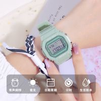 海贼王联名电子手表男中学生潮流多功能运动防水夜光防摔电子表女 方块绿[时间日期闹钟计时日期] 送电池(收藏关注-发货贼快