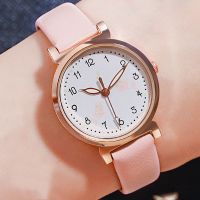 女学生手表韩版潮简约大方可爱小清新表盘淑女高中小学夜光石英表 XZ-粉带(无夜光 收藏送礼品) 手表+备用电池