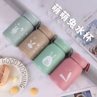 韩版双层水杯女学生提绳玻璃杯子男女情侣可爱隔热网红ins随手杯 颜色随机发一个 杯子