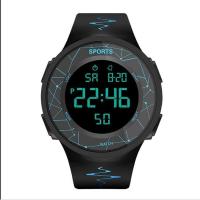 儿童手表男电子潮流智能小孩学生高中男童青少年初中潮防水电子表 9199闪电蓝深度防水升级夜光