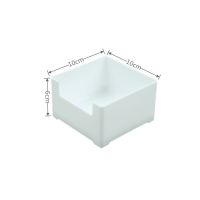 橱柜收纳盒文件储物盒桌面杂物整理盒抽屉分格储物盒收纳筐 矮款小号白色