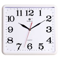 挂钟客厅 家用 时钟挂墙 挂钟卧室静音 创意钟表 壁挂钟表石英钟 9814白边白盘(30乘33厘米)