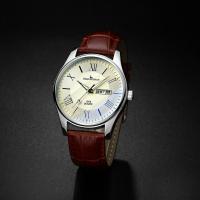 超薄男士手表男表皮带防水腕表学生时尚韩版潮流运动石英表 棕带-白盘-银边 女款