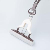 海绵吸水拖把家用一拖净免手洗胶棉头干湿两用对折挤水卫生间拖布 褐色胶棉拖把/伸缩式结构/共一个头