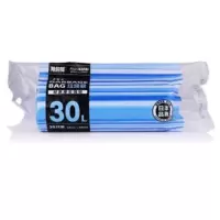日本品牌家用办公垃圾袋50CMx60CM点断式30L蓝色加厚垃圾袋 30L平口式蓝色单包30只 常规