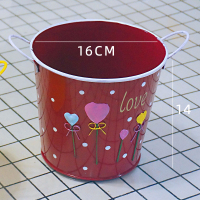 创意桌上桌面垃圾桶餐桌书桌茶几厨房厨余收纳桶四件套个性时尚 玫瑰红高桶