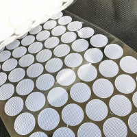 魔术贴薄型透明勾圆形粘贴背胶圆片幼儿园创意手工diy双面魔术贴 1.5cm圆背胶起毛布透明勾50对片