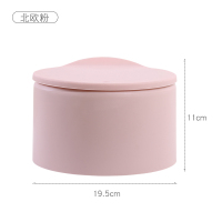 家用茶几办公室客厅塑料小号有盖迷你拉圾篓桌上垃圾筒 北欧粉