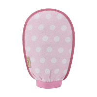 新品沐乐沐浴搓背手套强力搓下不痛泥中砂双面洗澡巾搓澡神器 粉色