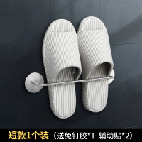 不锈钢浴室拖鞋架免打孔卫生间置物架毛巾拖鞋挂架壁挂放拖鞋神器 不锈钢拖鞋架(一双款1个)