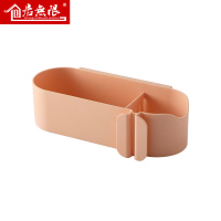 卫生间吹风机置物架免打孔壁挂式多功能放卷发棒梳子电吹风的挂架 粉色