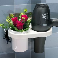 双庆免打孔电吹风机架子洗手间吹风筒架壁挂卫生间置物架浴室收纳 [ B款5081 ]吹风机收纳架