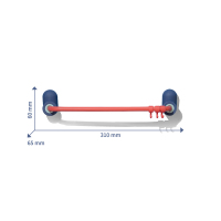 浴室放拖鞋架免打孔卫生间挂鞋子厕所墙壁挂式防水沥水置物贴墙上 珊瑚红短款- 1层