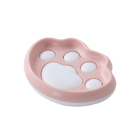 卫生间收纳神器肥皂盒免打孔厕所浴室洗漱台洗手间墙上壁挂置物架 可爱猫爪皂盒--粉色